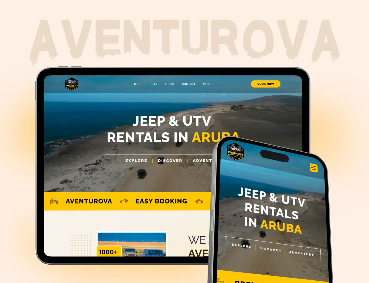 Aventurova Jeep & UTV Rental Website