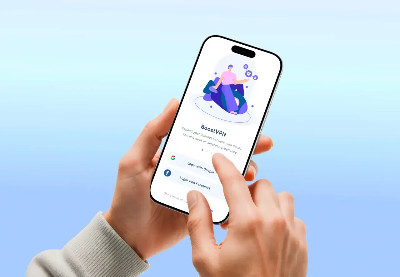 BoostVPN Mobile App Design