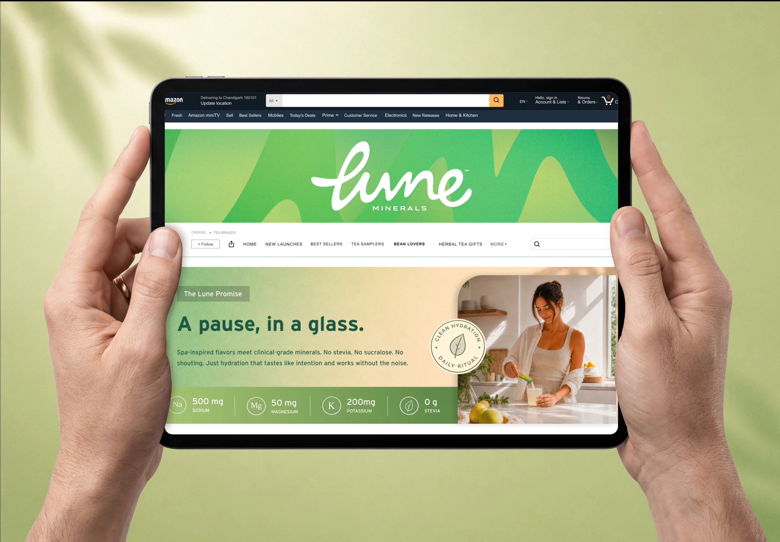 Lune Minerals Amazon Brand Store — interface design by NeoDimensional
